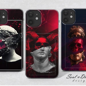 Demon Phone Case Satan Cover for iPhone 15 Plus 14 Pro, 13, 12, 11, XR, SE, 7, 8+, Samsung S22 Ultra, S21, S20, S10, S9, S8, S7 Edge