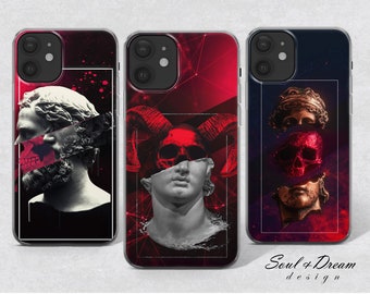 Demon Phone Case Satan Cover for iPhone 15 Plus 14 Pro, 13, 12, 11, XR, SE, 7, 8+, Samsung S22 Ultra, S21, S20, S10, S9, S8, S7 Edge