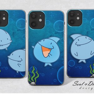 Baby Shark Phone Case Cute iPhone Case for iPhone 15 Plus 14 13 12 11 8 Xr Pixel 7 Pro Samsung S20 S23 S22 Plus  A14 A13 A33 A53