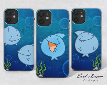 Baby Shark Phone Case Cute iPhone Case for iPhone 15 Plus 14 13 12 11 8 Xr Pixel 7 Pro Samsung S20 S23 S22 Plus  A14 A13 A33 A53