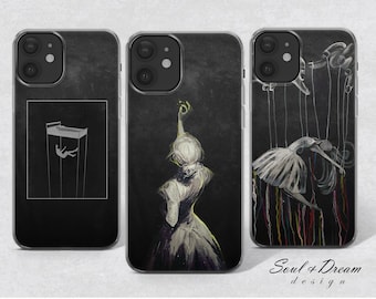 Witch Emo Phone Case Gothic Depression Case for iPhone 15 Plus 14 Pro 13 12 11 XR 8+ 7 S21 A50 A51 A53 Huawei P20 Pixel 6A