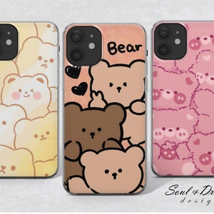 Plush Bear Phone Case Soft Toy Cover for iPhone 15 Plus 14 13 12 Pro 11 XR 8 7, Samsung S23 S22 A73 A53 A13 A14 S21 Fe S20, Pixel 7 6A