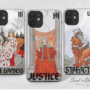 Tarot Card Phone Case Gothic Emo iPhone Case for iPhone 15 Plus 14 13 12Pro 11 Xr 8+ 7  S21fe S22 Samsung S20 A14 A13 A33 A53