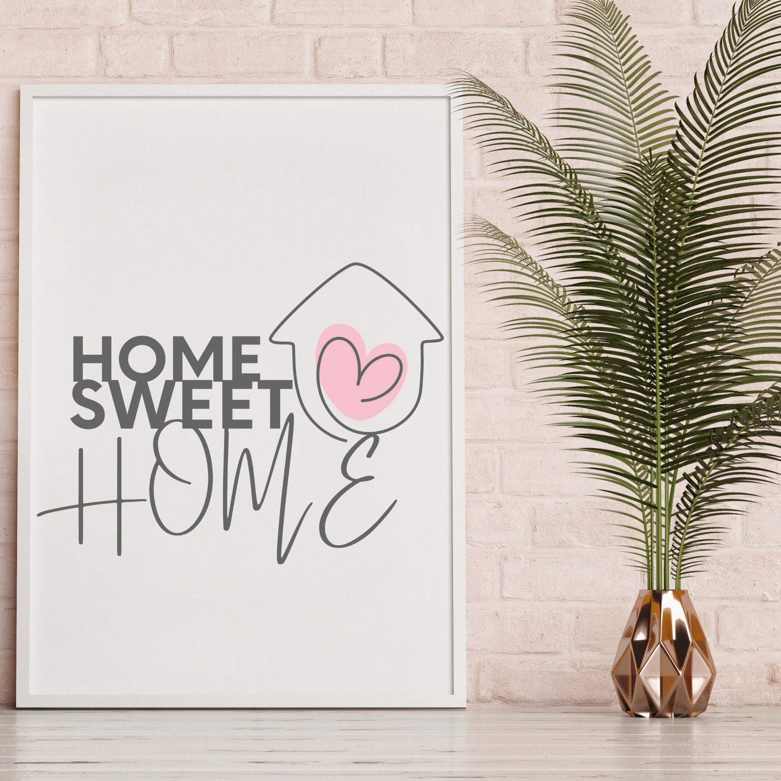 Home sweet home print wall art Wall decor living room modern | Etsy