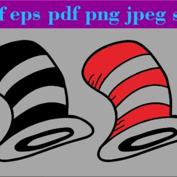 Hat SVG, Cat svg, In The Hat Svg, Cricut, Cutting file, Hat Vector, Hat Clipart, Svg for cricut, Hat tshirt