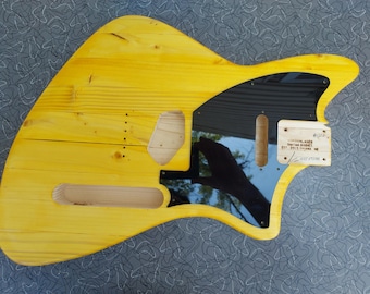 Guitar Body Meteora/Telecaster Hybrid Style Nitro Finish Pinecaster Nomoonlaser Pickguard Included