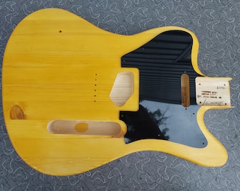 Guitar Body Super-Sonic/Telecaster Hybrid Style Nitro Finish Pinecaster Nomoonlaser Pickguard Included