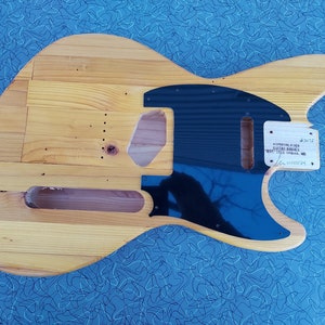 Guitar Body Jagstang/ Telecaster Hybrid Style Nitro Finish Reclaimed Pinecaster Nomoonlaser Pickguard Included