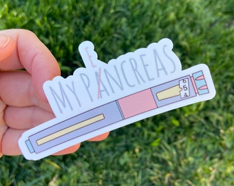 My Pancreas Sticker, Type 1, T1D, Diabetes, Diabetic, Kids Diabetes, Type One Sticker, Type Strong