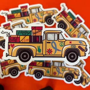 Type One Diabetes Journey Pickup Truck, T1D, Diabetes, Diabetic, Kids Diabetes, Type One Sticker, Type Strong, Tslim