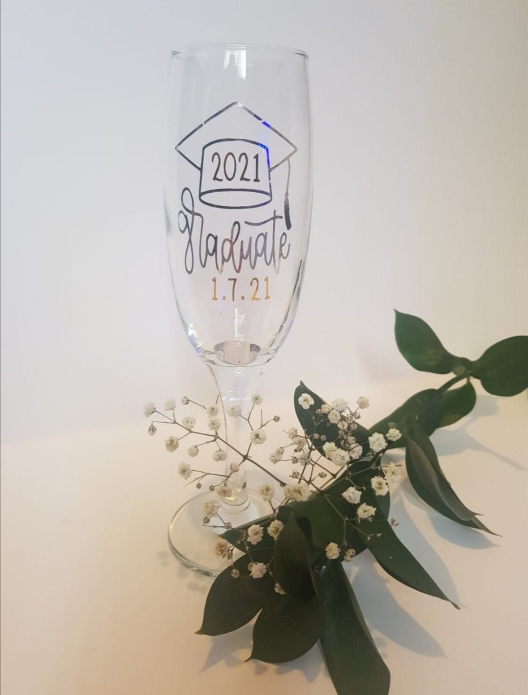 Set of 4 Personalised Graduation Champagne Glasses Etsy