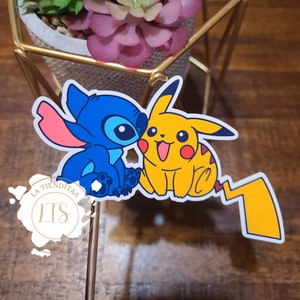 Pikachu and Stitch Sticker