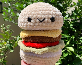 Stackable Cheese Burger | Soft Crochet Plush