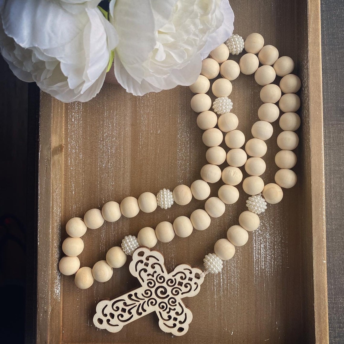 Large Wall Rosary Oversized Rosary Home Decor Catholic Etsy