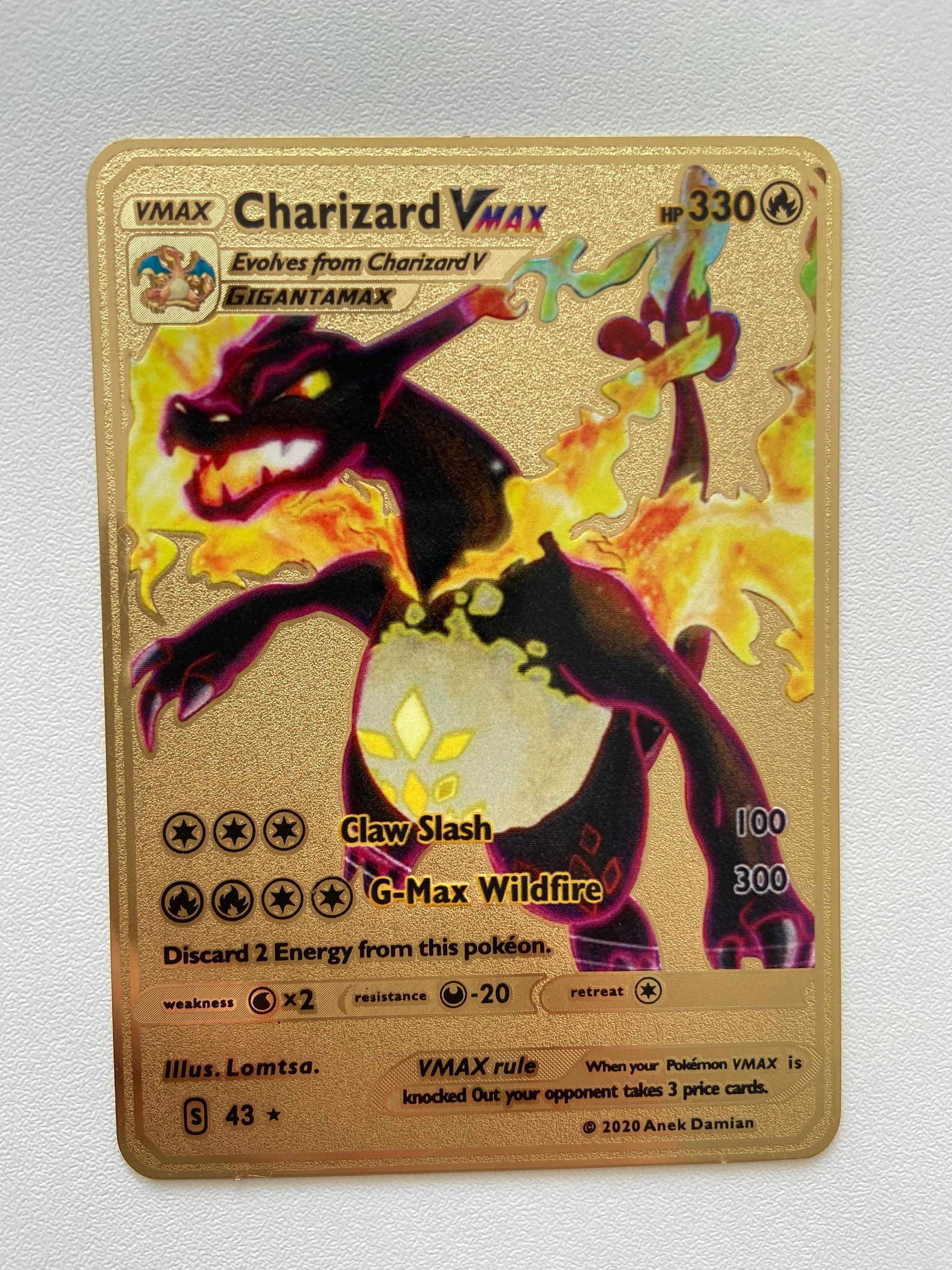 Charizard VMAX Pokemon Card Gold Metal Etsy charizard-vmax-pokemon-card-gold-metal-etsy