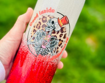 24oz Epoxy Tumbler “Dead Inside But Caffeinated AF”