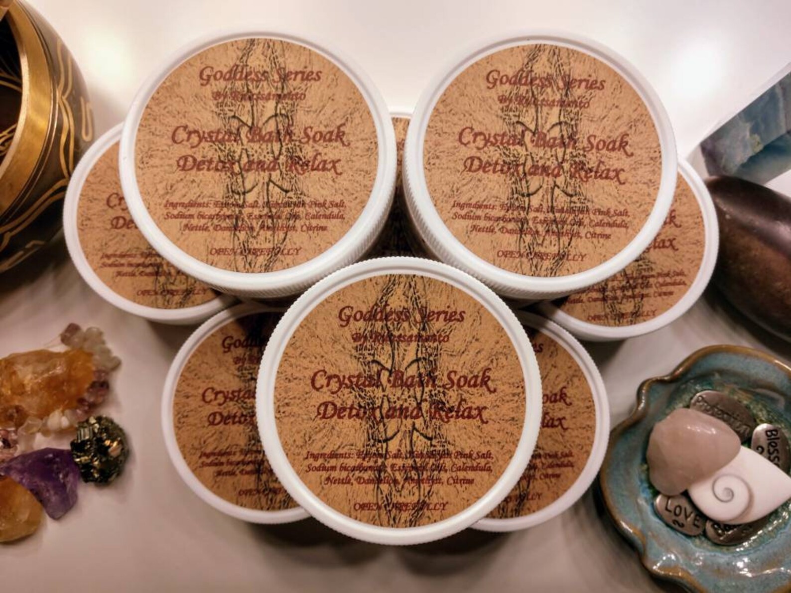 Crystal Bath Soak Detox and Relax Etsy