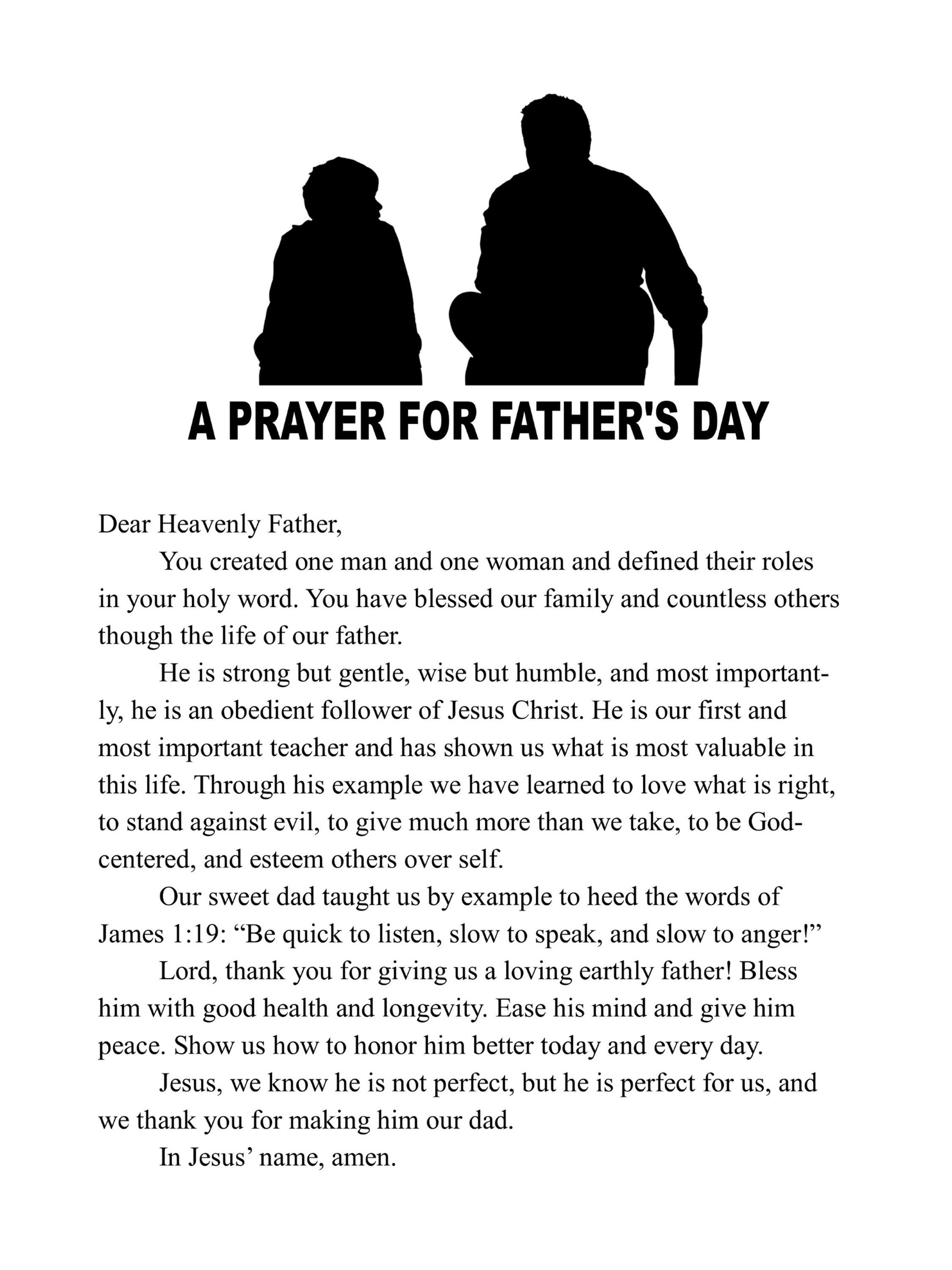 Father's Day Prayer sample customizable | Etsy