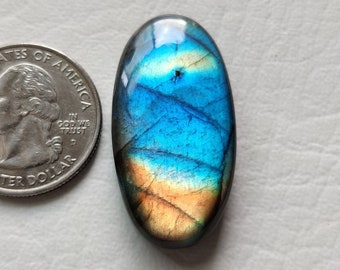 36x19x7 mm Beautiful Fire Labradorite Stone Oval Shape Silver Jewelry Cabochon Best Polished Labradorite Cabochon For Sale