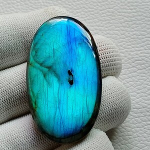 Amazing Rare Sky Blue Flashy Labradorite Gemstone, Loose Gemstone, 49X28X6 mm Handmade Jewelry Stone