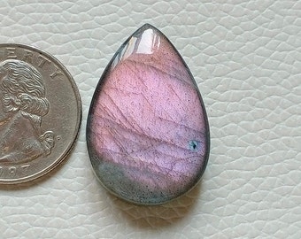 Pierres précieuses uniques rares de labradorite violette flashy AAA+++, pierre de fabrication de bijoux en fil métallique, 30 x 20 x 7 mm 43 crt pierres de guérison