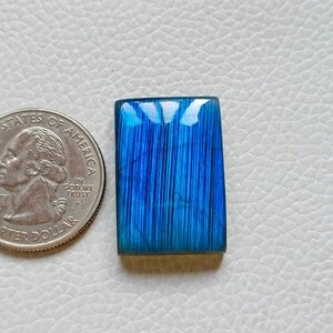 AAA+++トップユニークレアブルーファイアラブラドライトカボション、ペンダントジュエリーメイキングストーン、26X18X6 mm 34カートルースジェムストーン