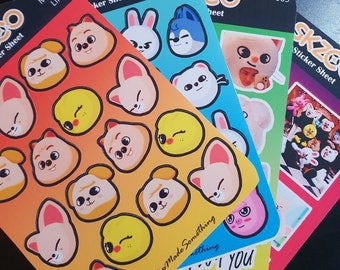 Hojas de pegatinas SKZoo de Stray Kids
