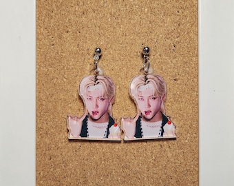 Stray Kids Felix Cheese Sundae Pendientes colgantes