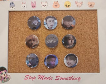 Juego de insignias de 9 botones con tema personalizado de Stray Kids