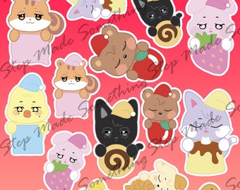 Hojas de pegatinas de Ateez AniTeez