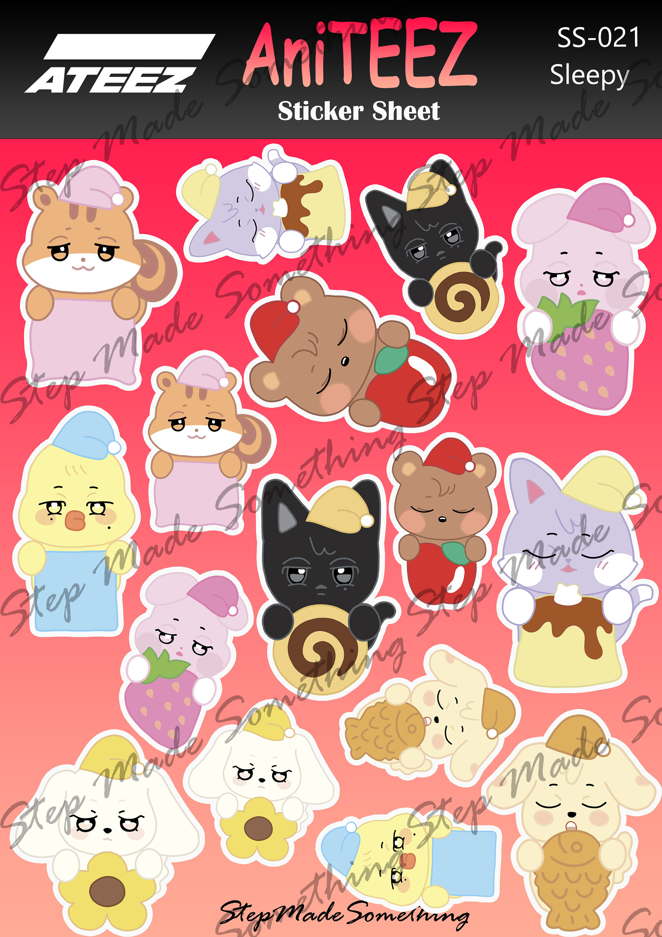 Ateez Aniteez Sticker Sheets - Etsy