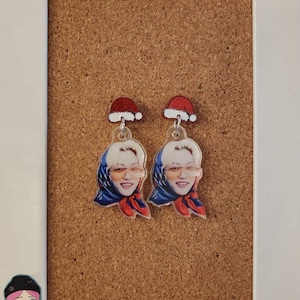 Stray Kids Christmas Evel Babushka Felix Drop Earrings