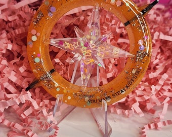 Stray Kids Lightstick Nachimbong Brújula Naranja Confeti