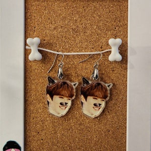 Stray Kids Christmas Evel CatBoy Lee Know Drop Earrings