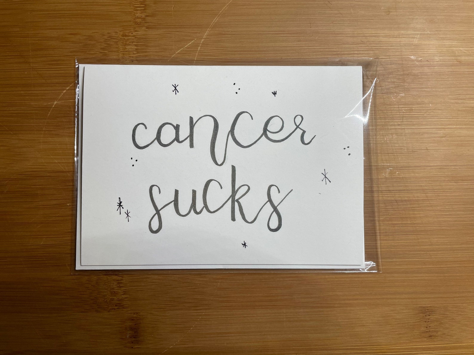 Cancer sucks card | Etsy