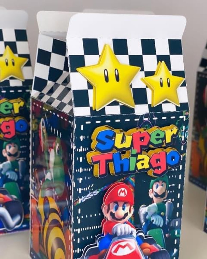 Mario Kart Flavor Box Super Mario Birthday Decorations Mario - Etsy