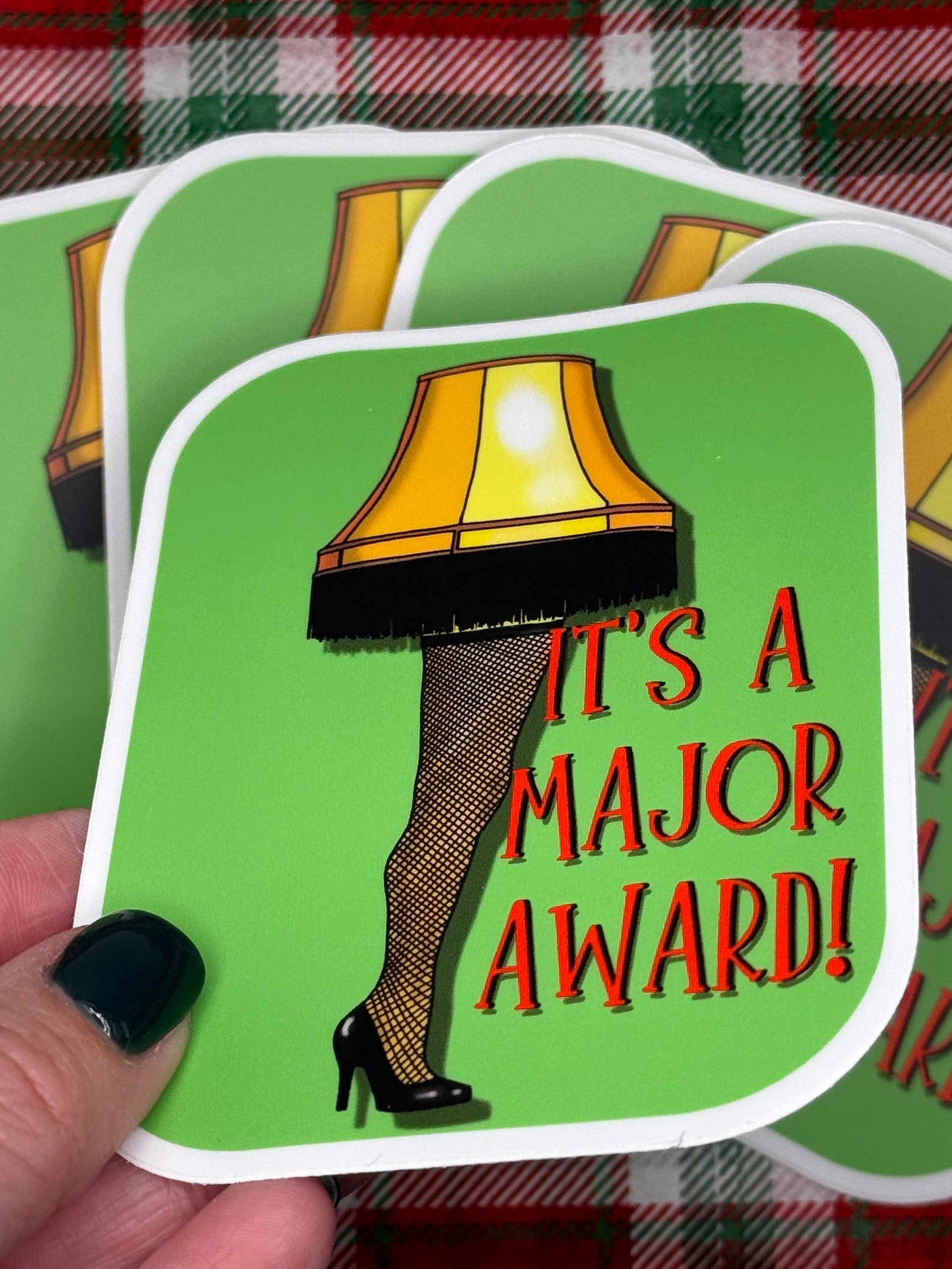 It's a Major Award Stickers, Christmas Stickers, Leg Lamp Stickers