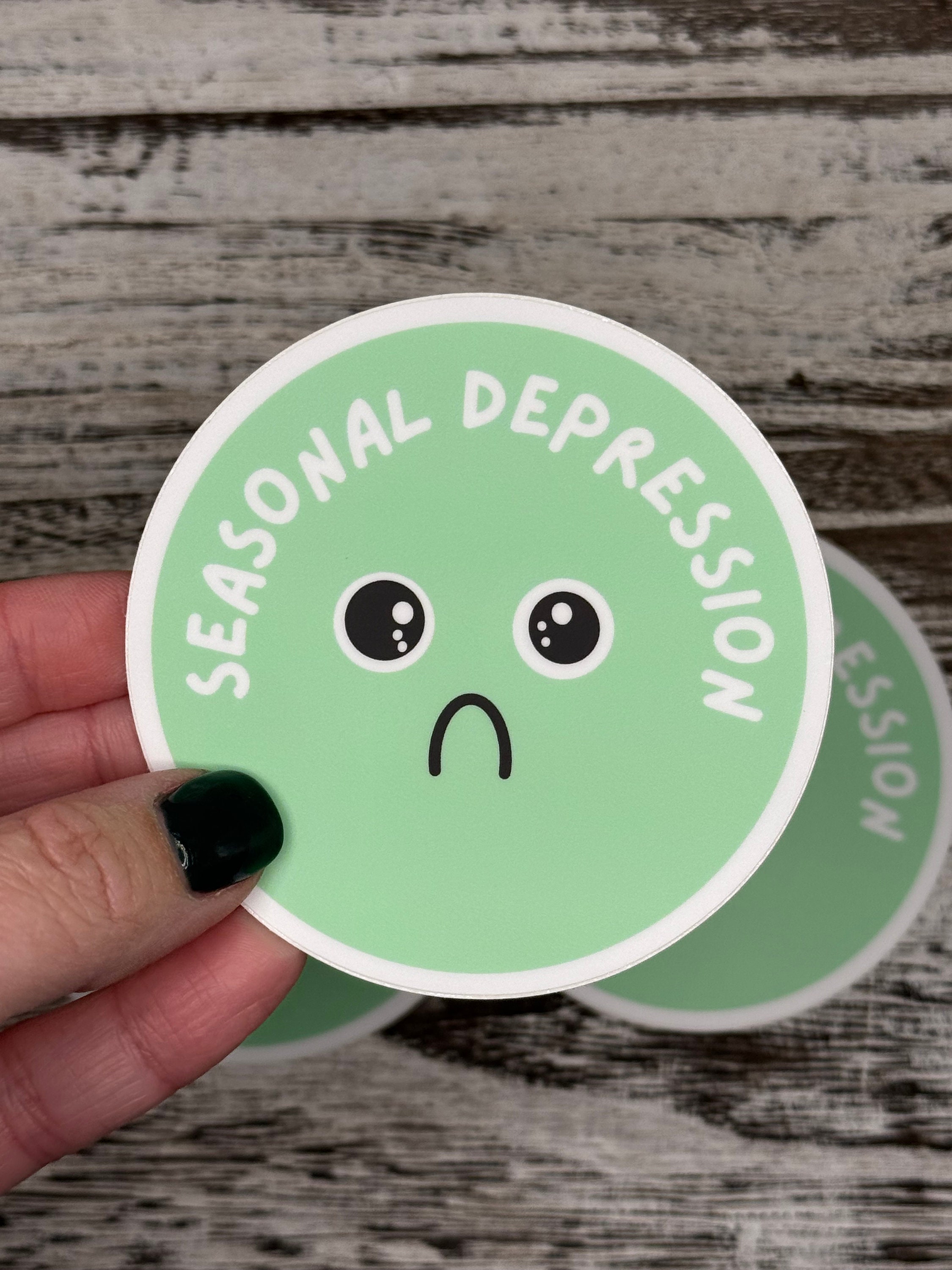 Sad From the Long Dark Winters Seasonal Depression Sad Face - Etsy