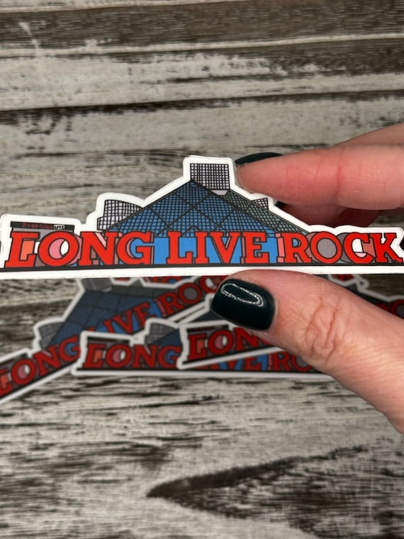 Rock and Roll Hall of Fame Sticker - Long Live Rock Sign Durable Vinyl