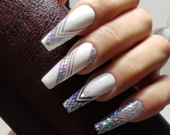 Bruiloft pers op nagels, bruiloft nagels, pers op nagels, witte bruiloft nagels, pers op nagel voor bruiloft, witte pers ons, bruiloft nepnagels