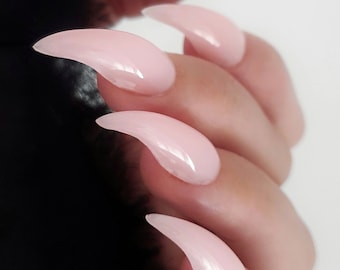 Pink Werewolves clows, Werewolf Nails, Claw press on nails