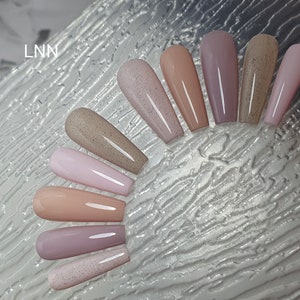Handpainted Press On Nails: Spring Pastel Colors