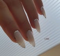 Handpainted Wedding Press On Nails: Milky White Nails product logo