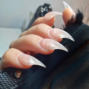 Cat claw nails, Claw press on nails, Claw nails, Pink Claw Nails