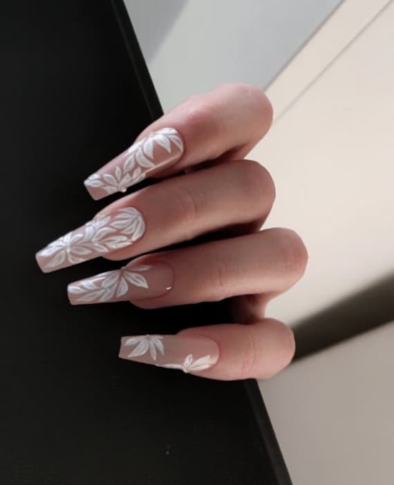 Wedding Press on Nails, Wedding Nails, Press on Nails, Floral