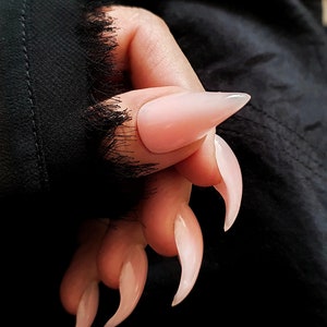 Pink Werewolves clows, Werewolf Nails, Claw press on nails