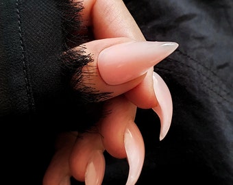 Pink Werewolves clows, Werewolf Nails, Claw press on nails