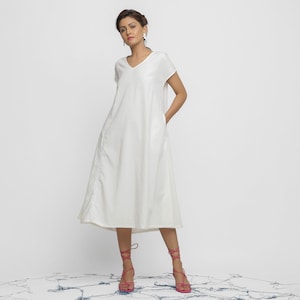 Buy Swing Dress White Online In India -  India