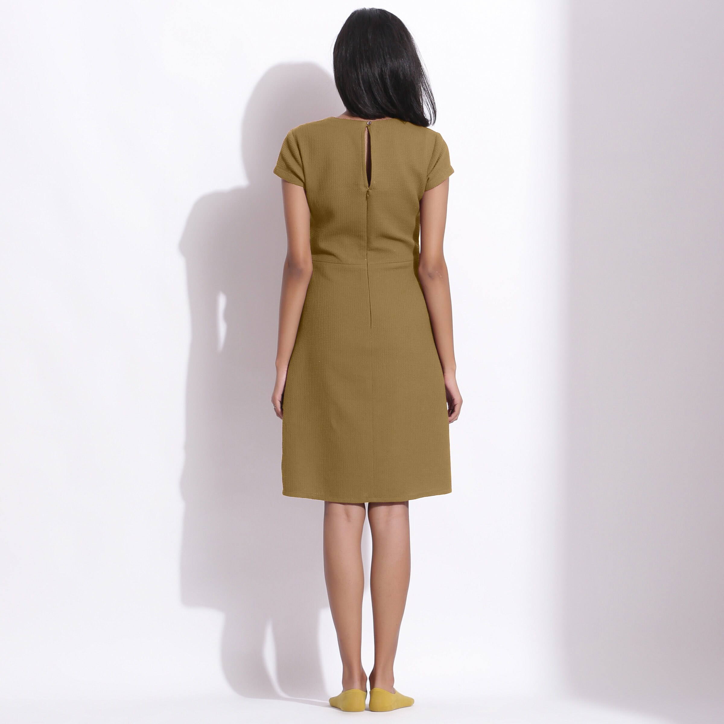 Olive Green Cotton Waffle Dress, V-neck Shift Dress, Knee Length Dress - Etsy Olive Green Cotton Waffle Dress, V-neck Shift Dress, Knee Length Dress - Etsy