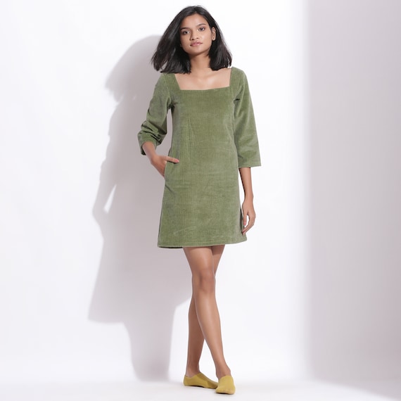 Petite corduroy dress sale